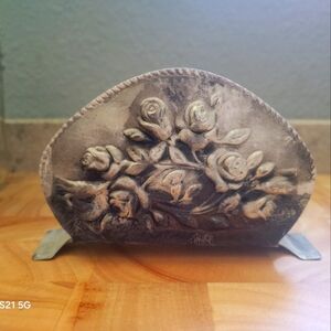 Silver plated napkin holder